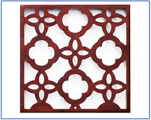 Aluminum panels with decorative carved patterns